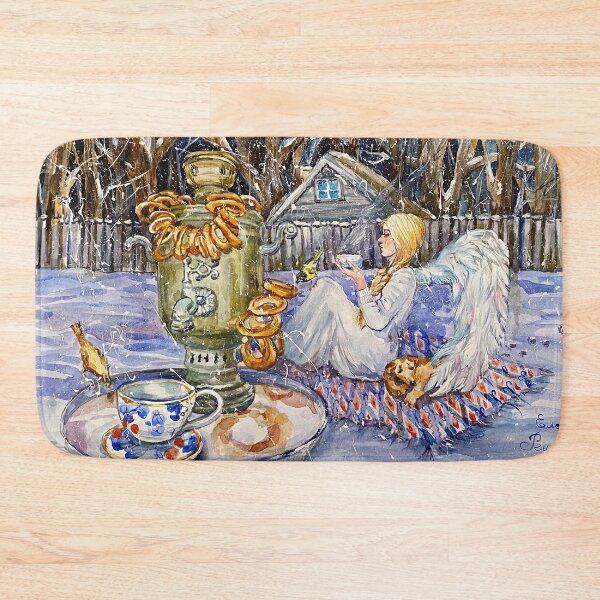 Item preview, Zimushka drinks tea in a magical forest. designed and sold by Elena Reutova.