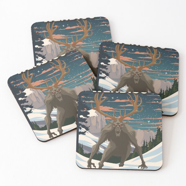 Item preview, Wendigo Cryptid Cryptidzoology Horror Vintage Minimal Travel Art designed and sold by Stadify.