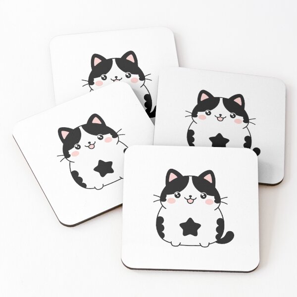 Item preview, chubby black and white cat  designed and sold by jkrphoto.