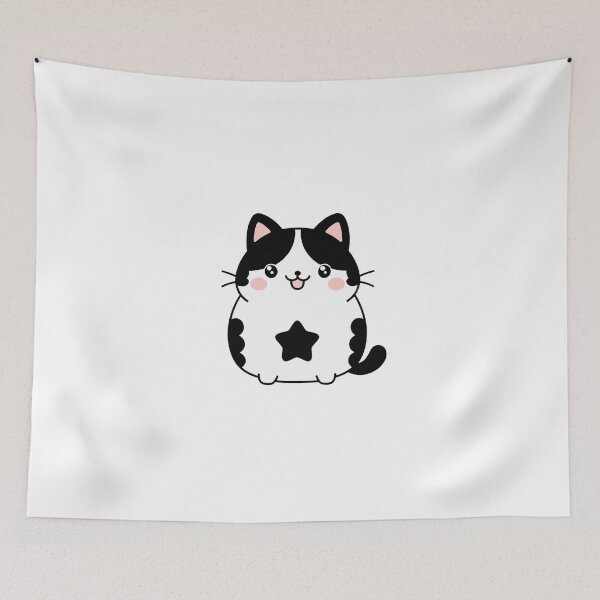 Item preview, chubby black and white cat  designed and sold by jkrphoto.