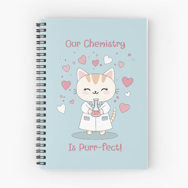 Item preview, Purr-fect Chemistry - Kawaii Scientist STEM Cat Valentine designed and sold by LoveCallieCo.