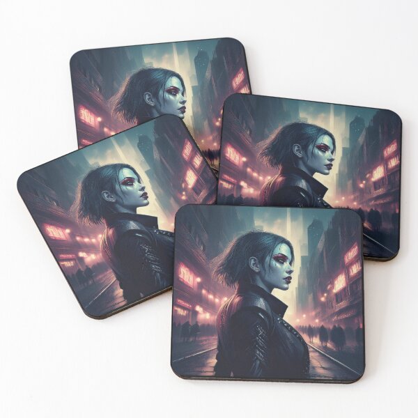 Item preview, female vampire in night time city scape designed and sold by Boxing Kangaroo Retail Company.