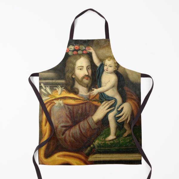 Item preview, Saint Joseph crowned by the Baby Jesus, 18th-century Portuguese school. designed and sold by Crux Fidelis.