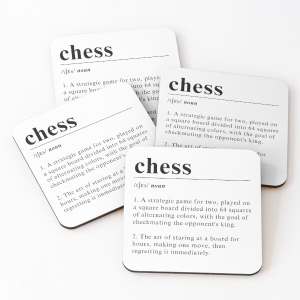 Item preview, Definition of Chess - Simple elegant chess design designed and sold by Chess64.