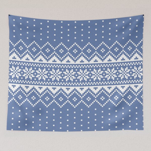 Item preview, Winter Elegance on Blue Background, funny, gifts, time,  designed and sold by Ewelina  Niemiec.