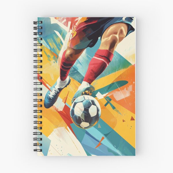 Item preview, Football Striker taking shot amidst geometric patterns Active Outdoors Inspired Art designed and sold by CDC40.
