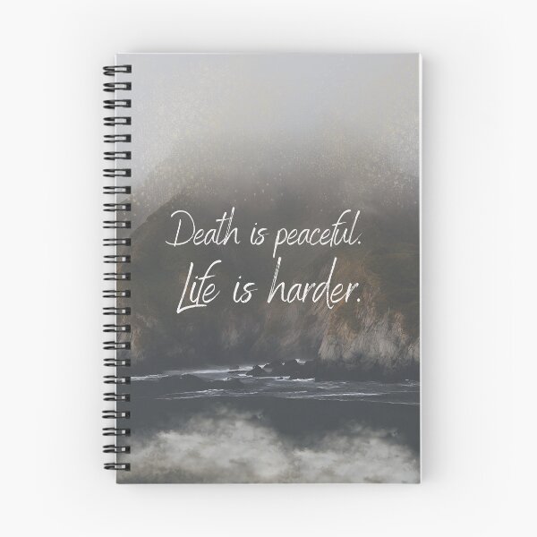 Item preview, Death is peaceful. Life is harder. designed and sold by alexblankdesign.