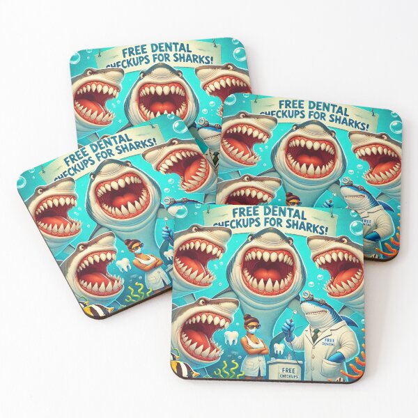 Item preview, Free Dental Checkups For Sharks! designed and sold by gryhenart.