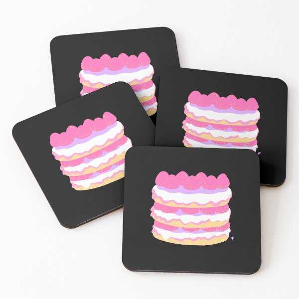 Item preview, Strawberry Cute Cake - Black Background  designed and sold by The Abysmall.
