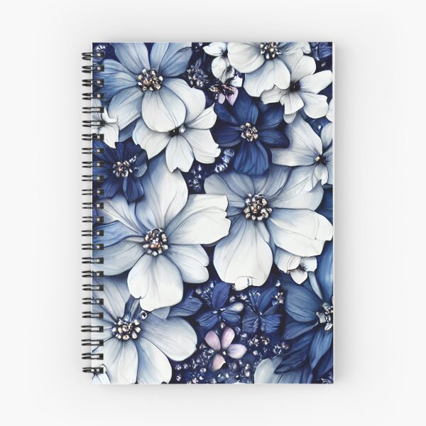Item preview, Blue and White Flowers Texture, funny, gifts,  designed and sold by Ewelina  Niemiec.