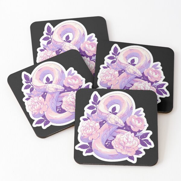 Item preview, Floral purple snake designed and sold by MendaciousMina.