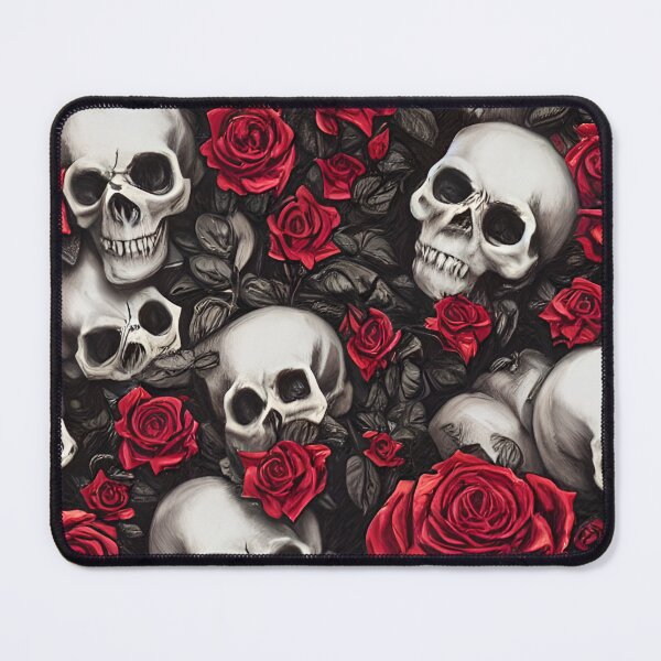 Item preview, Skulls and Red Roses Texture, funny, gifts,  designed and sold by Ewelina  Niemiec.