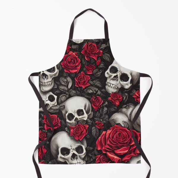 Item preview, Skulls and Red Roses Texture, funny, gifts, designed and sold by Ewelina Niemiec.