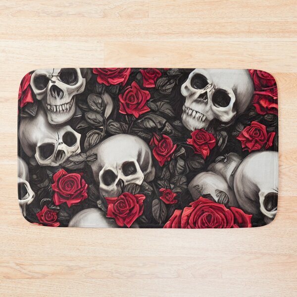 Item preview, Skulls and Red Roses Texture, funny, gifts,  designed and sold by Ewelina  Niemiec.