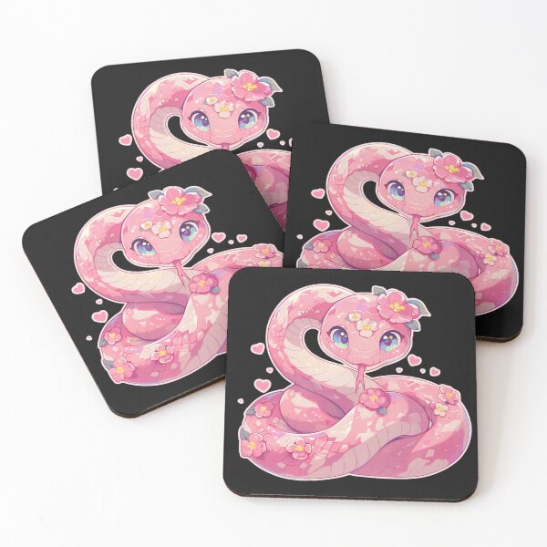 Item preview, Pink floral snake designed and sold by MendaciousMina.