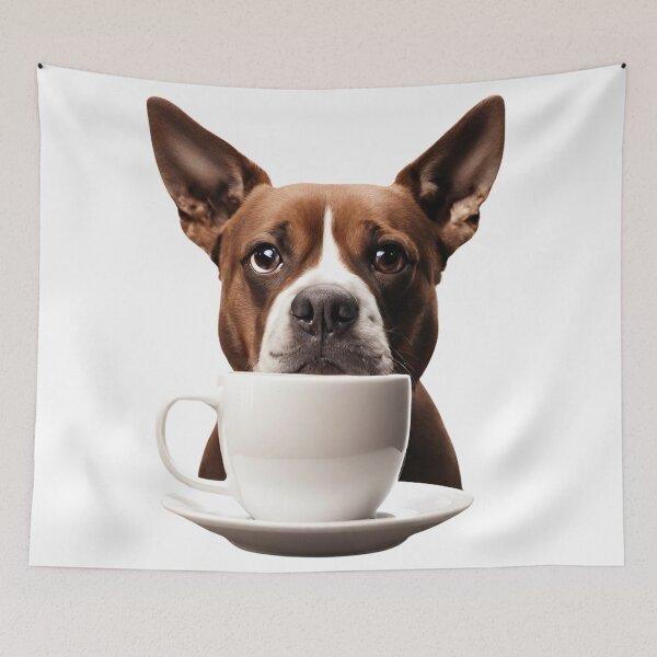 Item preview, Dog Portrait Before a White Mug, dog, funny, gifts,  designed and sold by Ewelina  Niemiec.