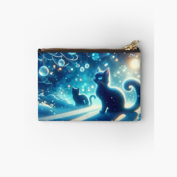 Item preview, Winter Twilight Black Cat designed and sold by Magic-wall-art.