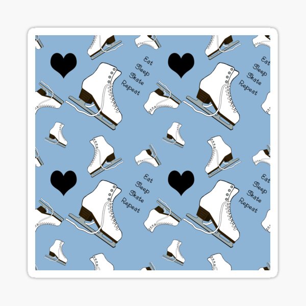 Eat, Sleep, Skate Repeat- Blue Sticker