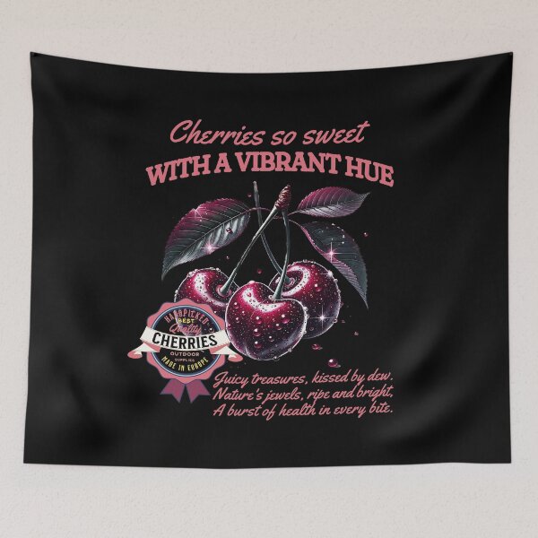 Item preview, Cherries so sweet with a vibrant hue - CHERRY POEM FARM CORE LABELED designed and sold by justyna-s28.