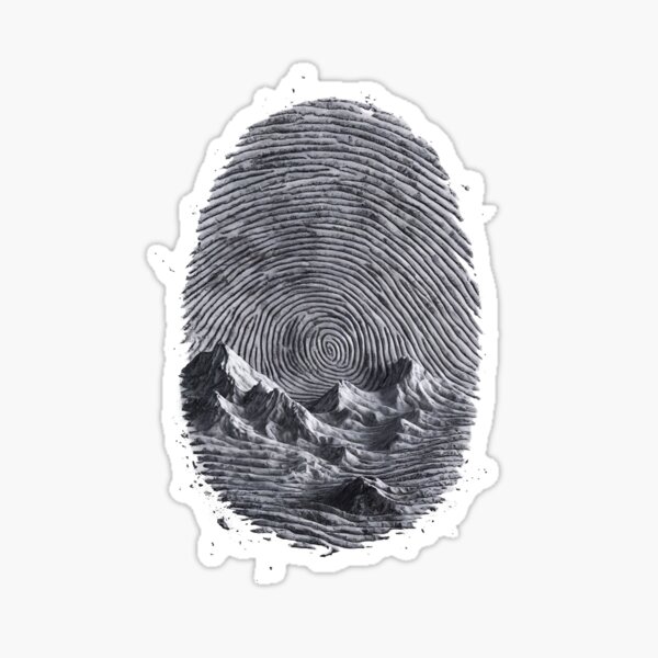 Item preview,  Fingerprint mountainous landscape designed and sold by jkrphoto.
