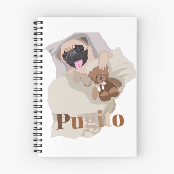 Item preview, Pugito goes to bed with teddy bear designed and sold by CuddlyFluffyPug.