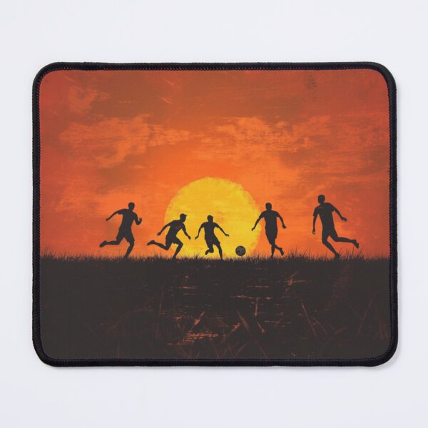 Item preview, Sunset gradient backdrop football players mid game Active Outdoors Inspired Art designed and sold by CDC40.