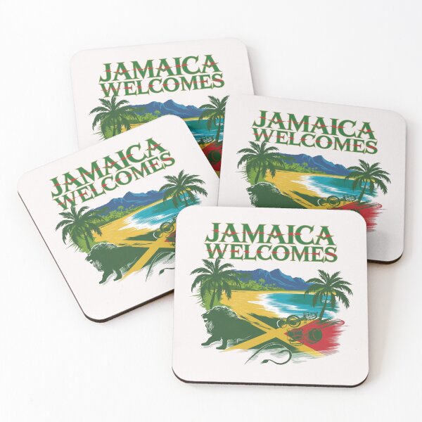 Item preview, Jamaica Welcomes Flag Map Kingston, reggae, designed and sold by AnimalsDH305.