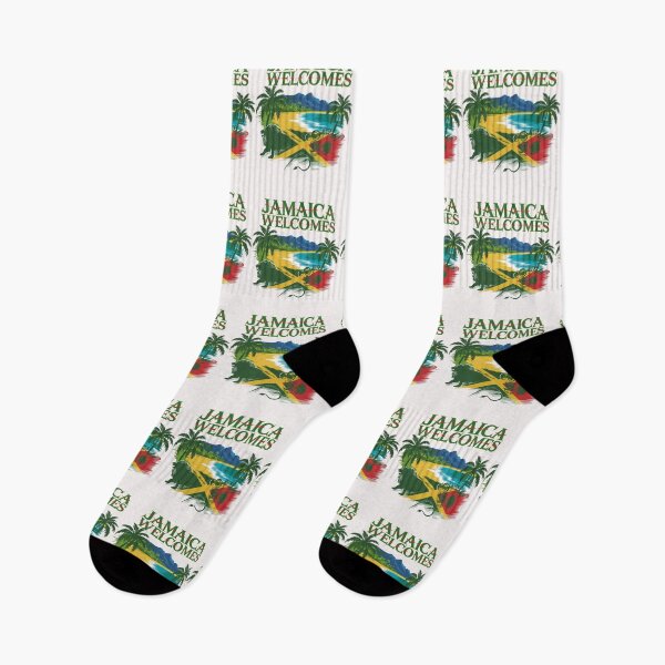 Item preview, Jamaica Welcomes Flag Map Kingston, reggae, designed and sold by AnimalsDH305.