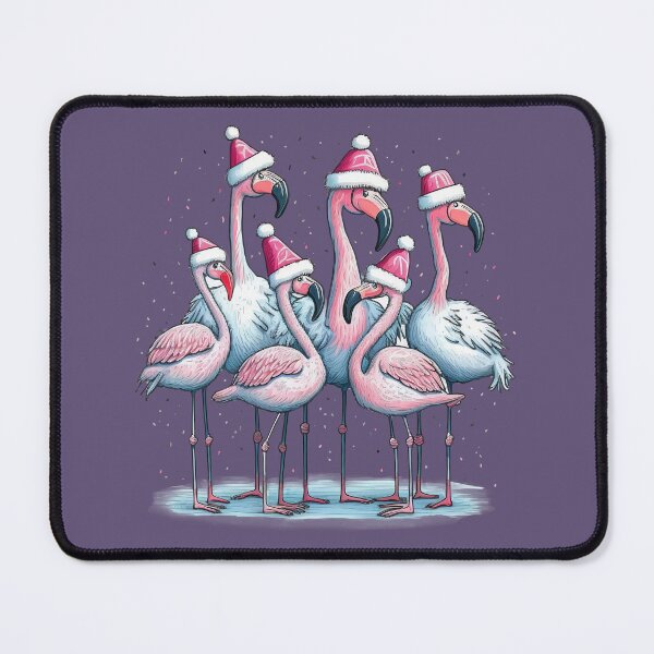 Item preview, Pink Flamingos in Winter Whimsy, pink, winter, gifts, funny,  designed and sold by Ewelina  Niemiec.