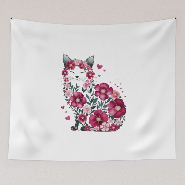 Item preview,  pink cat flower  designed and sold by jkrphoto.