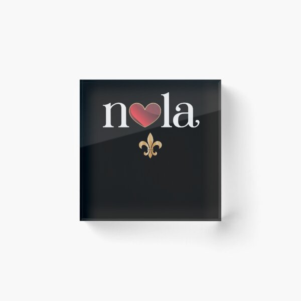 Item preview, Love Nola New Orleans Heart NOLA Fleur de Lis designed and sold by PosiMCreations.