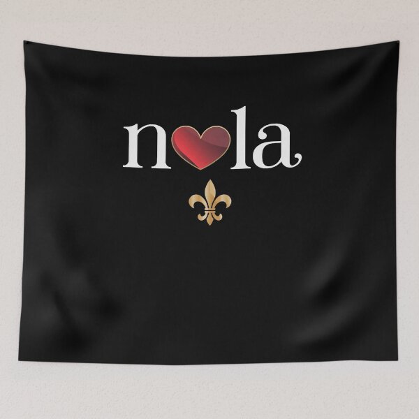 Item preview, Love Nola New Orleans Heart NOLA Fleur de Lis designed and sold by PosiMCreations.