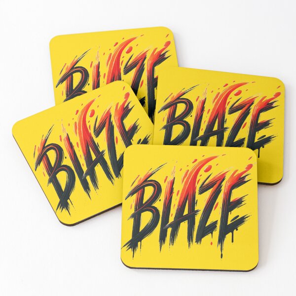 Item preview, BLAZE Hand-Painted Brush Lettering with Fiery Gradient designed and sold by Aredbox.