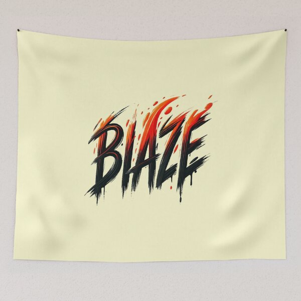 Item preview, BLAZE Hand-Painted Brush Lettering with Fiery Gradient designed and sold by Aredbox.