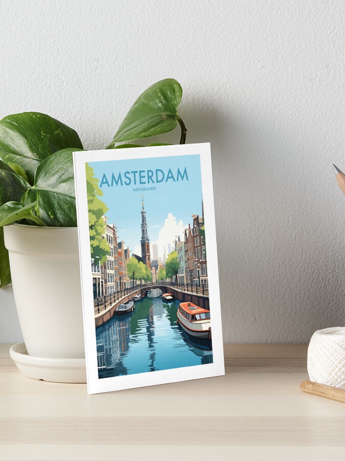 Aperçu 1 sur 2. Impression rigide avec l'œuvre AMSTERDAM créée et vendue par MarkedArtPrints.