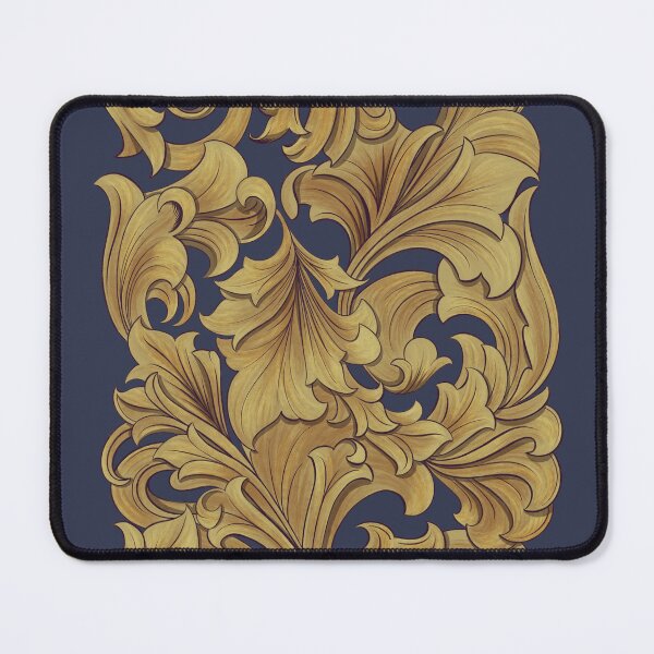 Item preview, Abstract Gold Scrolls on Navy Blue designed and sold by princesspjs.