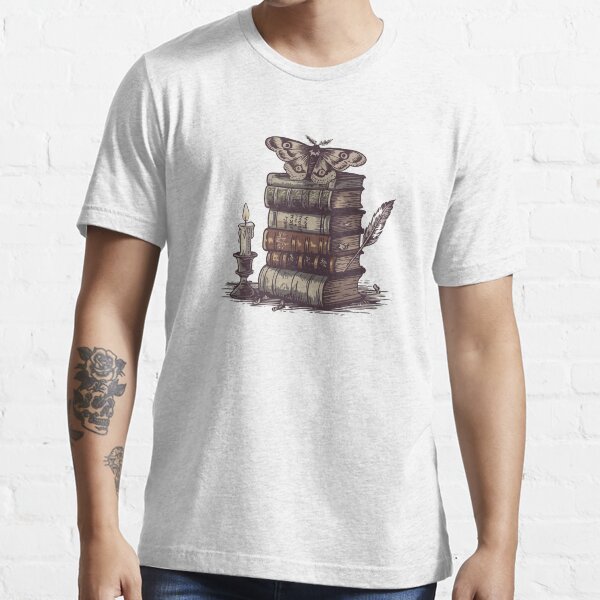 Item preview, Antique Books and Moth: Dark Academia Candlelight Art designed and sold by TheFrogsAcademy.
