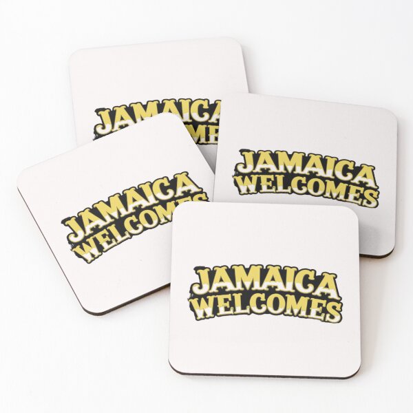 Item preview,  Jamaica Welcomes Flag Map Kingston, reggae, designed and sold by AnimalsDH305.