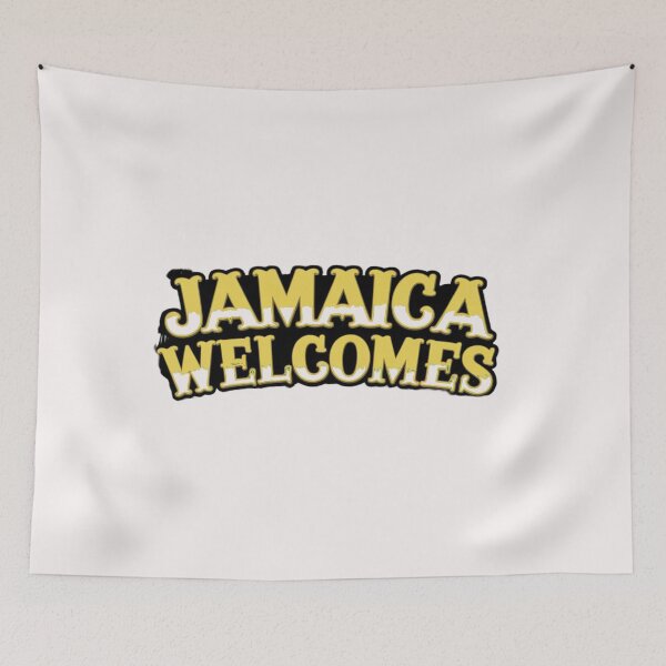 Item preview,  Jamaica Welcomes Flag Map Kingston, reggae, designed and sold by AnimalsDH305.