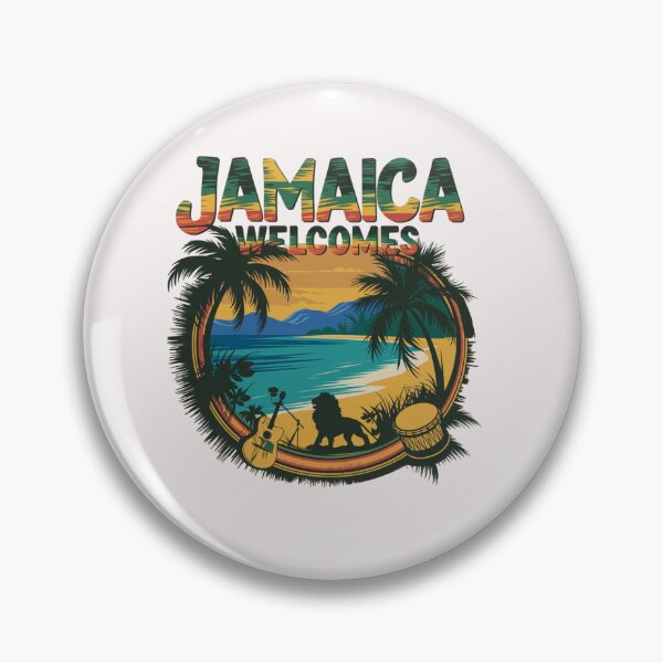 Item preview, Jamaica Welcomes Flag Map Kingston, reggae, designed and sold by AnimalsDH305.