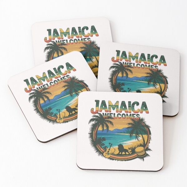 Item preview, Jamaica Welcomes Flag Map Kingston, reggae, designed and sold by AnimalsDH305.