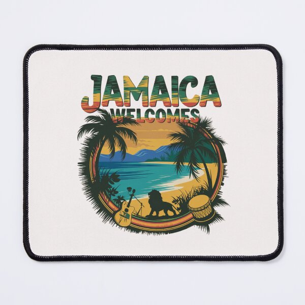 Item preview, Jamaica Welcomes Flag Map Kingston, reggae, designed and sold by AnimalsDH305.