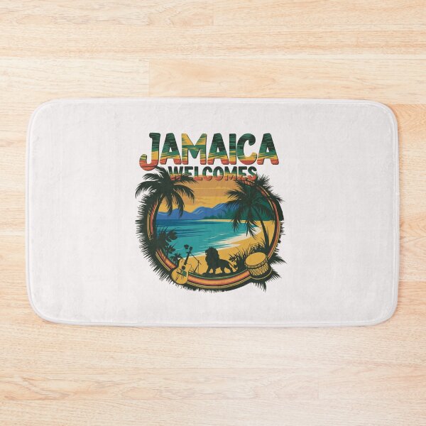 Item preview, Jamaica Welcomes Flag Map Kingston, reggae, designed and sold by AnimalsDH305.