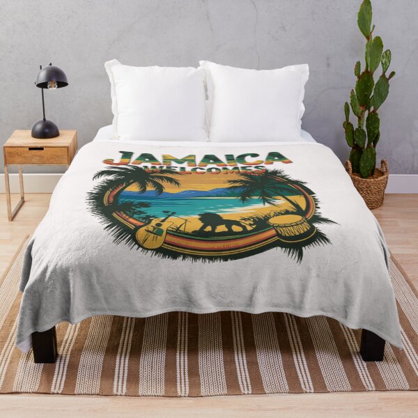 Item preview, Jamaica Welcomes Flag Map Kingston, reggae, designed and sold by AnimalsDH305.