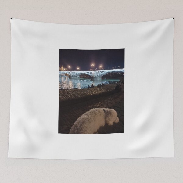 Item preview, my dog at a bridge in seville, spain  designed and sold by ellenisqueen.