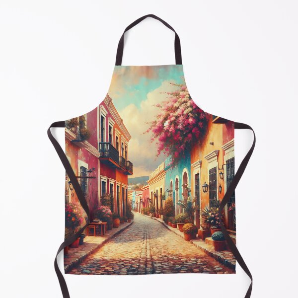 Item preview, Picturesque cobblestone street somewhere in Mexico designed and sold by dulceguavashop.