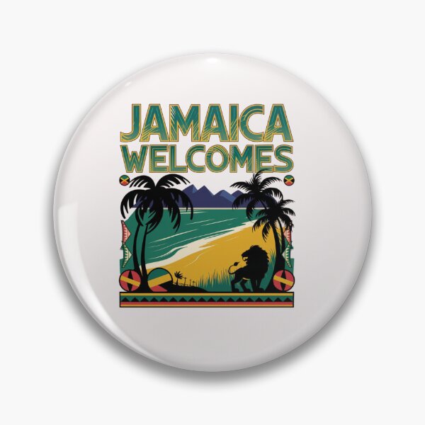 Item preview, Jamaica Welcomes Flag Map Kingston, reggae, designed and sold by AnimalsDH305.