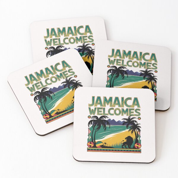 Item preview, Jamaica Welcomes Flag Map Kingston, reggae, designed and sold by AnimalsDH305.