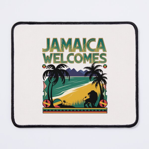 Item preview, Jamaica Welcomes Flag Map Kingston, reggae, designed and sold by AnimalsDH305.