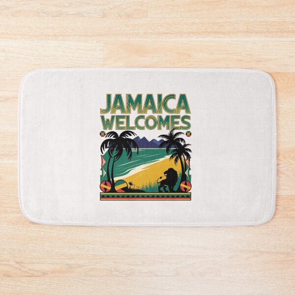 Item preview, Jamaica Welcomes Flag Map Kingston, reggae, designed and sold by AnimalsDH305.